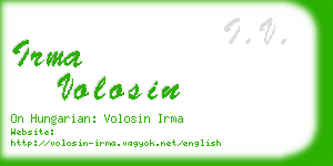 irma volosin business card